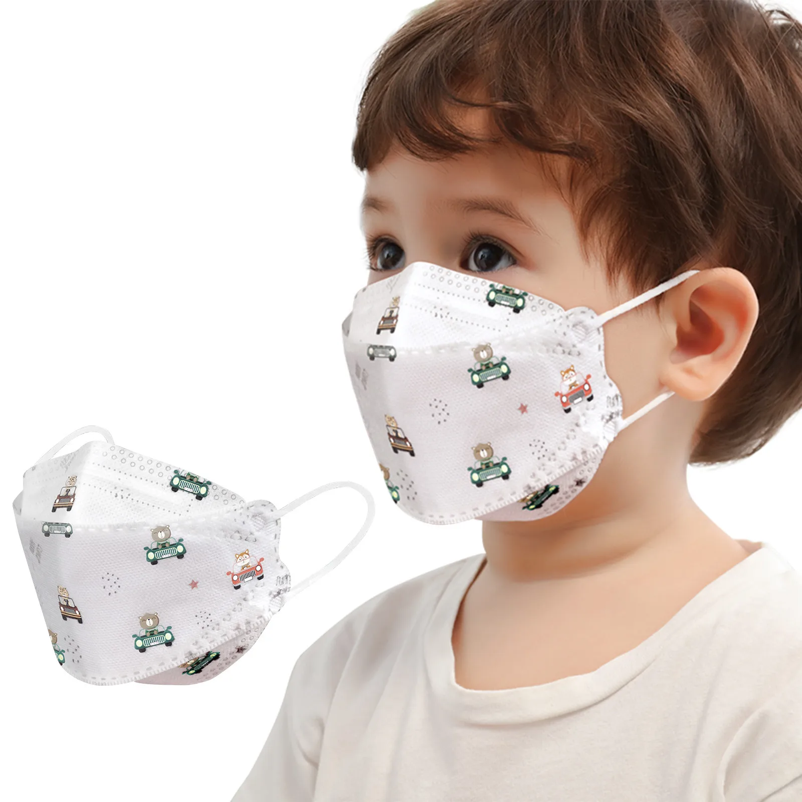 1/10 шт. в упаковке Детские футболки Mascarillas маска одноразовая для лица 5ply петли уха