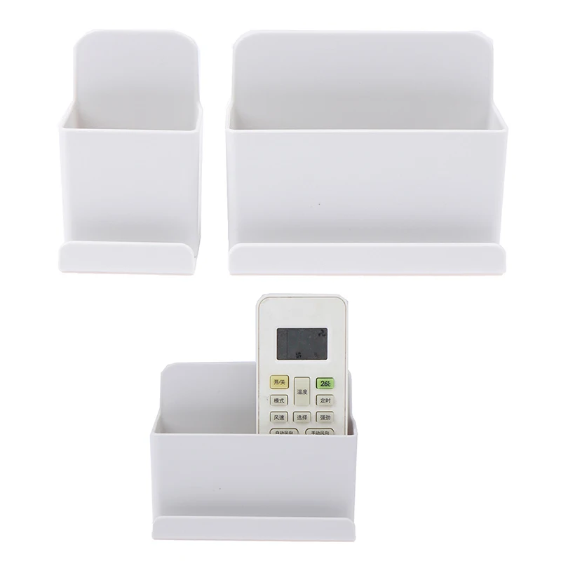 

Wall Mounted Organizer Storage Box Remote Control Air Conditioner Storage Case Mobile Phone Plug Holder Stand Container 2 Sizes
