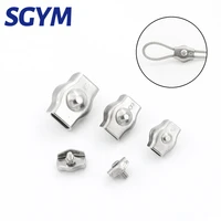 wire rope chuck 2pcs 304 stainless steel wire rope clips single grips cable clamps m6 m8 m10 for steel wires