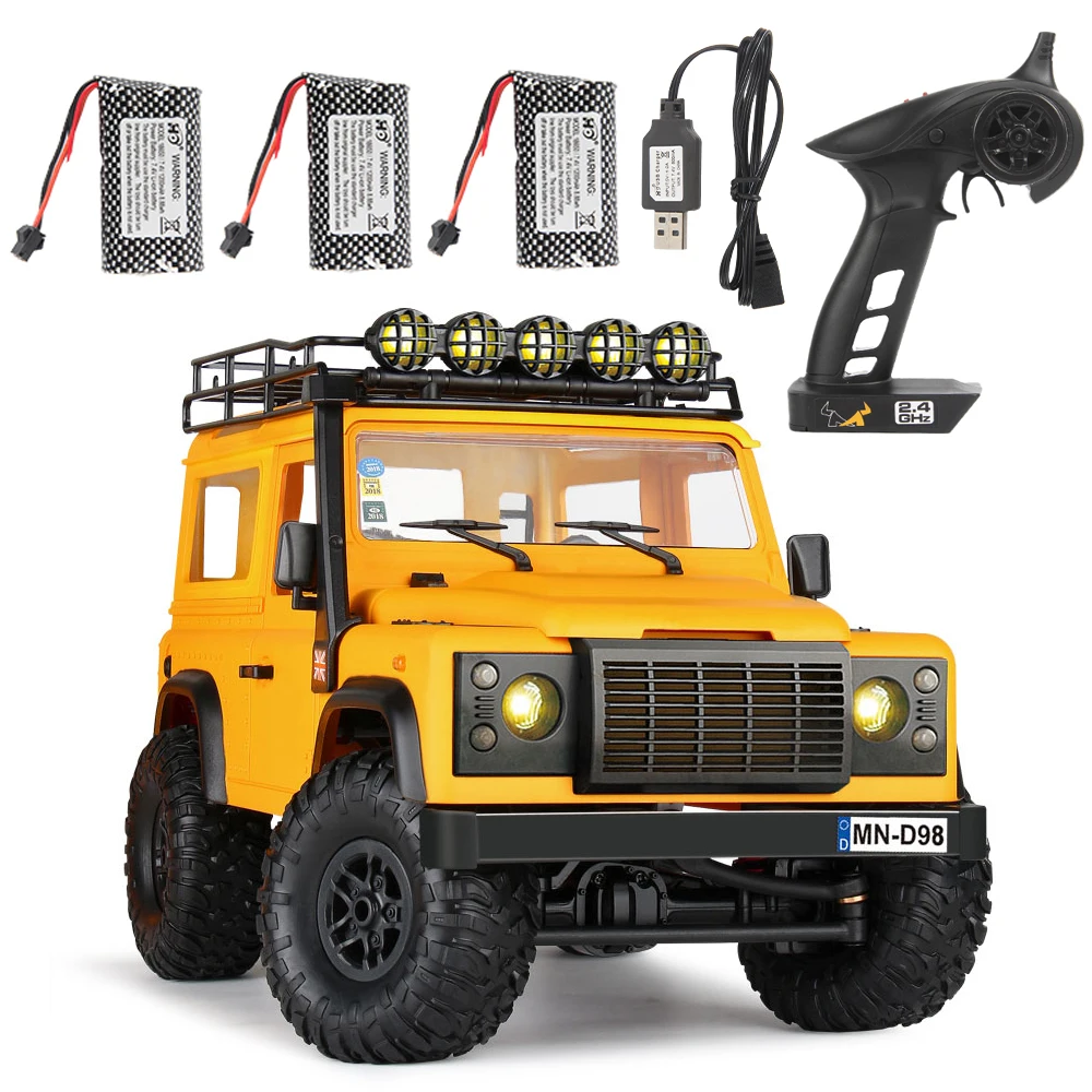 2021 NEW MN98 1:12 RC Car 2.4G 4WD RTR Version Rock Crawler Defender Pickup Remote Control Truck for Boys Gifts Toys | Игрушки и хобби