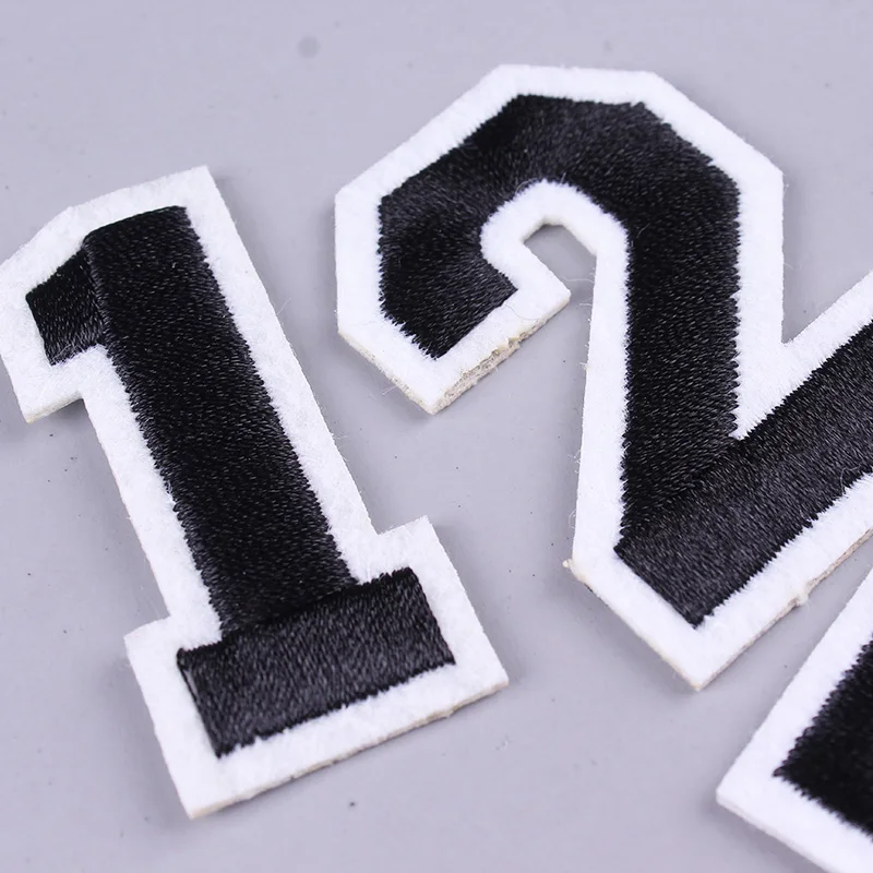 DIY Embroidered Number Applique Iron-on Patches for Clothing Arabic Numerals Stickers to Cloth Garment Accessory Badges | Дом и сад