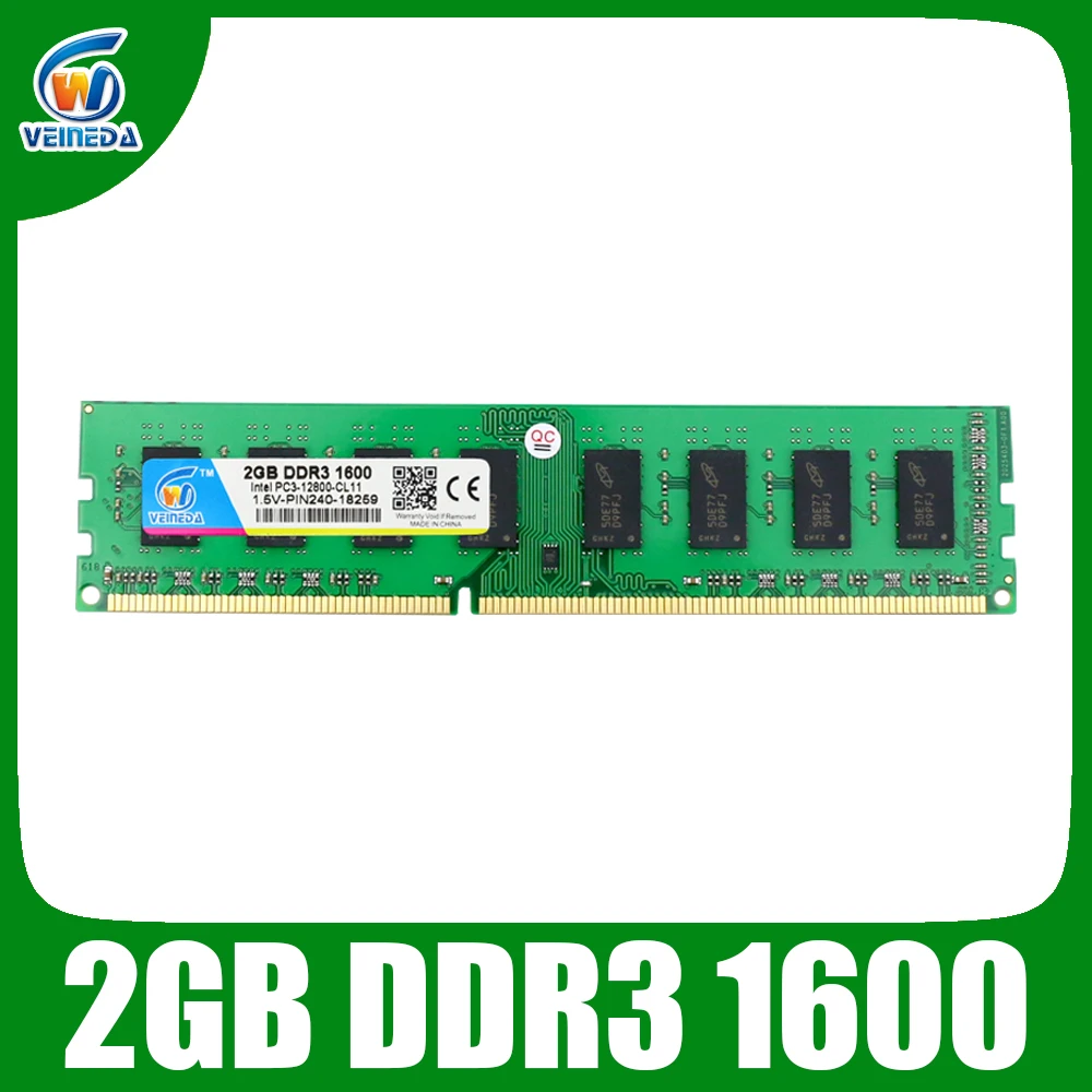 Оперативная память VEINEDA ddr3 2 Гб 1333 для настольного ПК Intel AMD|ddr3 1333|ram 2gbddr3 2gb |