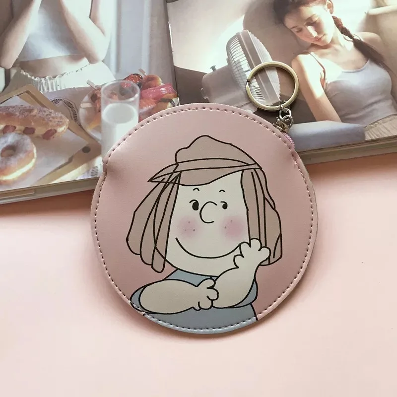 06 Peanuts Rogue Dog милый мультяшный Kawaii кошелек для мелочи из искусственной кожи тонкий мини кошелек для монет маленький ключ кошелек нулевой кошелек защелки сумки для гарнитур - Цвет: 06