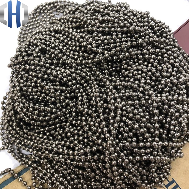 3,0*650 мм чистая титановая бусина цепь металлическая волна DIY аксессуары, цепочка на свитер не ржавеет свет гипоаллергенный EDC шарик цепь