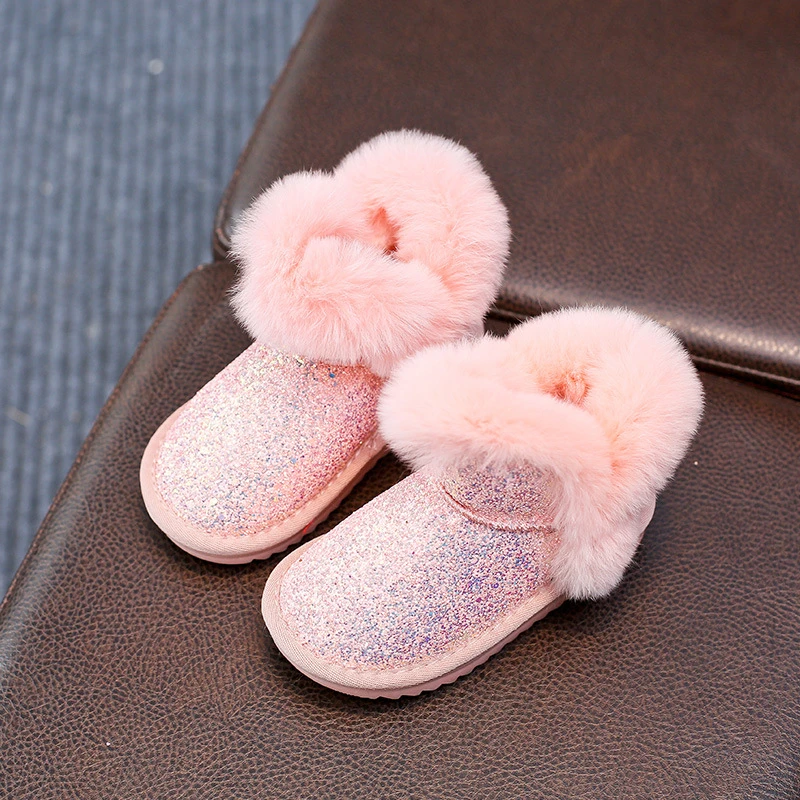 Детские зимние сапоги 2019 из искусственного меха для девочек детская хлопковая