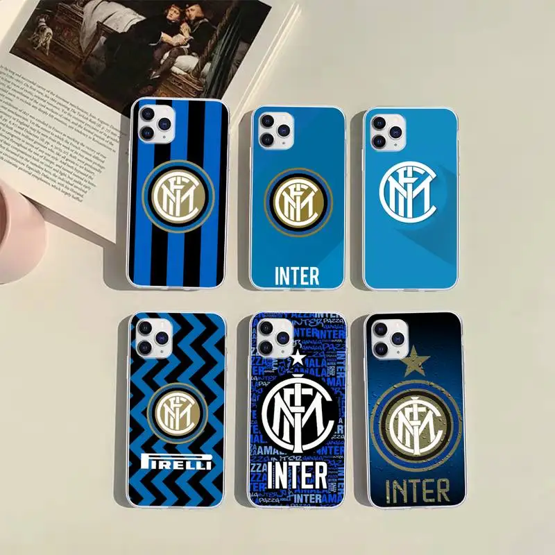 

Inter club Phone Case For iphone 13 12 11 x xs xr 7 8 6 se 5 pro max mini 2020 soft Cover Fundas TM