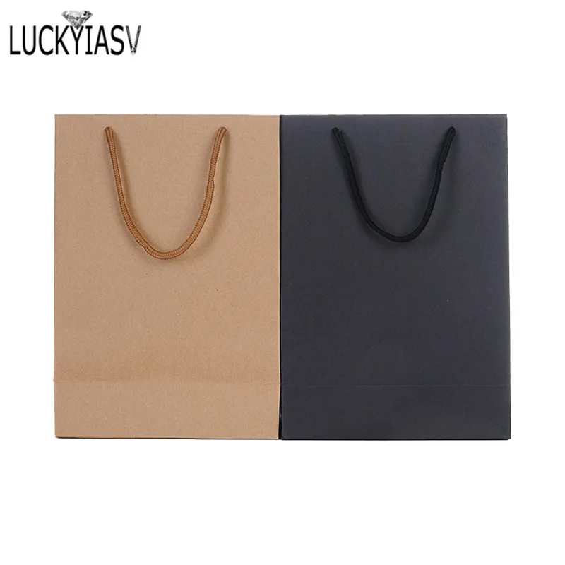 Оптовая продажа плотная сумка из крафт бумаги Подарочная на заказ для покупок