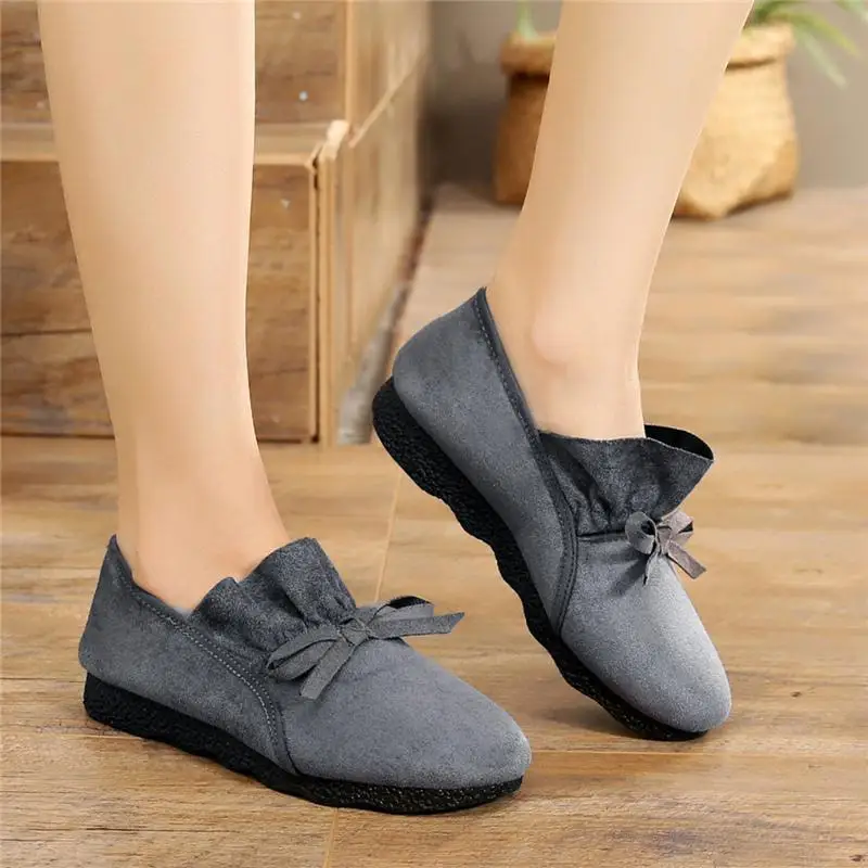 

Autumn and winter old Beijing cloth shoes fashion flat women's shoes bowknot soft sole black shoes women plus velvet cottonshoes