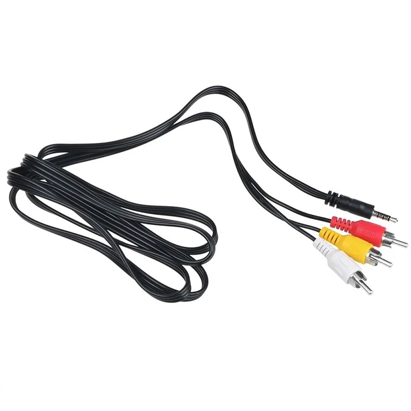 

3.5MM Jack to 3 RCA Male Plug Adapter Audio Converter Video AV Cable Wire Cord