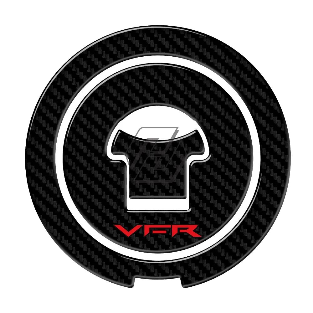 

3D Carbon-look Motorcycle Fuel Gas Cap Protector Decals Case for Honda Interceptor VFR VFR800 1988-2009