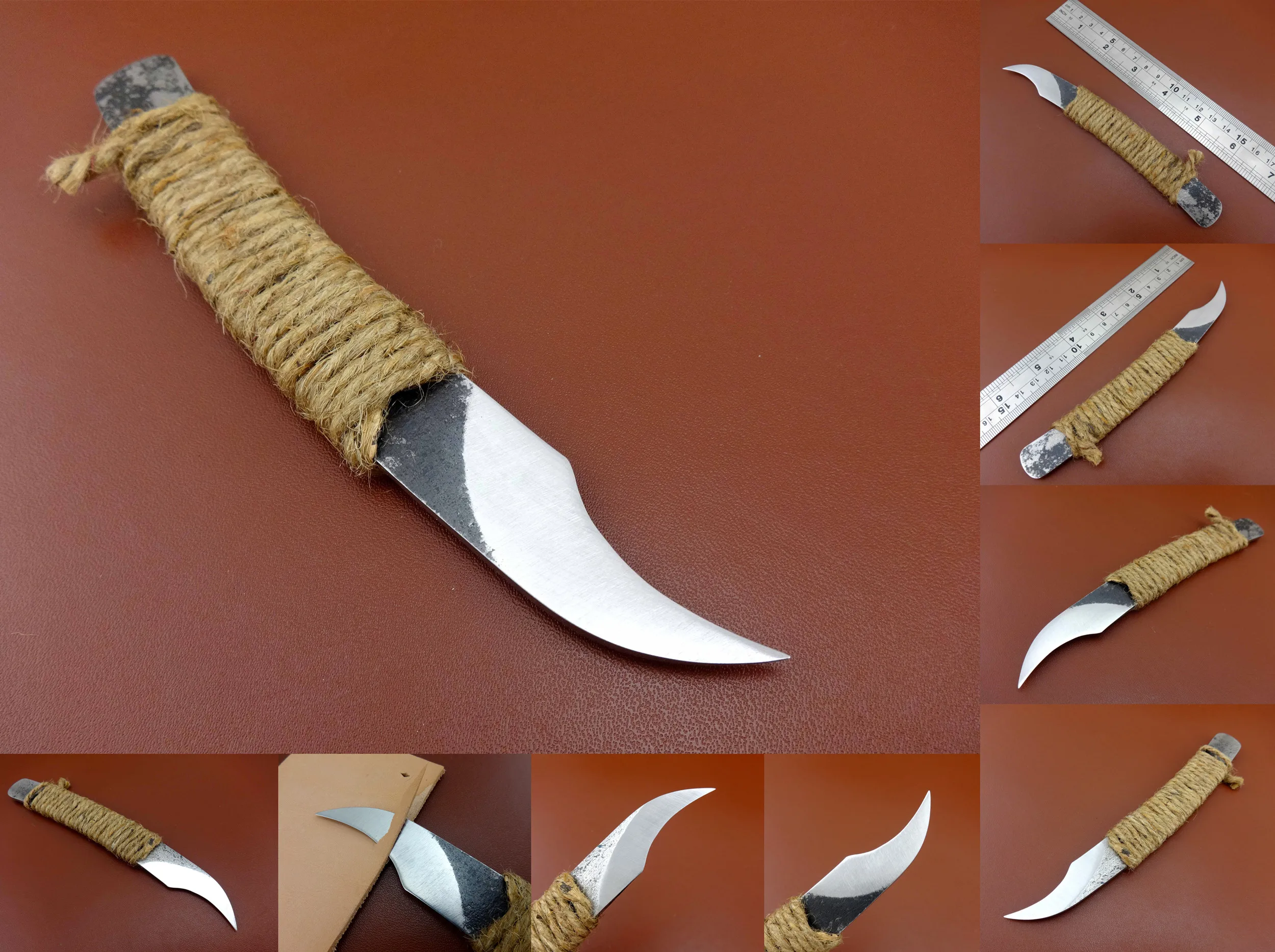 2 шт. кожа ремесла швейцарская сталь изогнутый ястреб Билль стрижка режущий нож