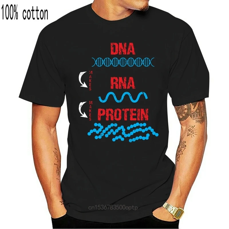 

New The 2021 Building molecular biology dna rna protein cell biology t-shirt man Clothes men's tshirt O Neck awesome Tee tops