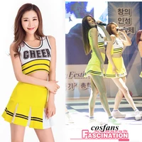 korean style woman dance costumes vestskirt school uniform cheerleading street jazz ballroom cheerleader clothing set for ds