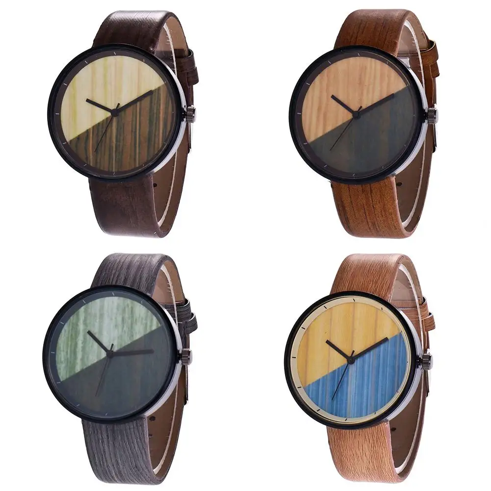 Аналоговые кварцевые наручные часы унисекс с Круглым Циферблатом из