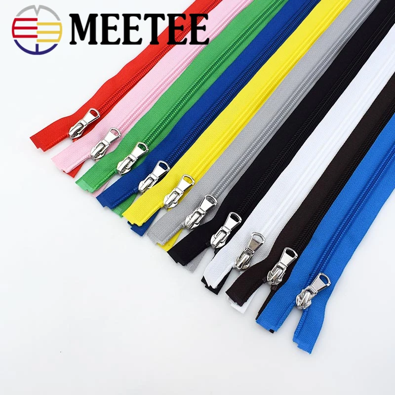 4 шт. Meetee 5 # нейлоновые молнии 40/60/70 см молния с открытым концом для закрытия шитья