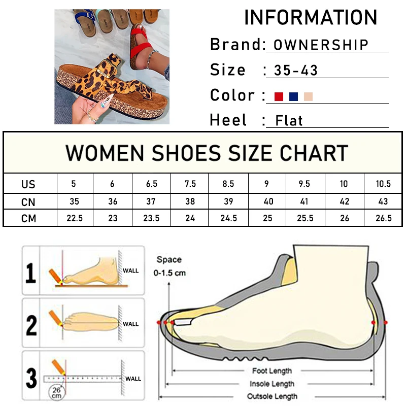 

Women Buckle Flip Flops Platform Slippers Female Weave Leopard Wedges Ladies Casual Slides Summer Shoes Big Size Footwear