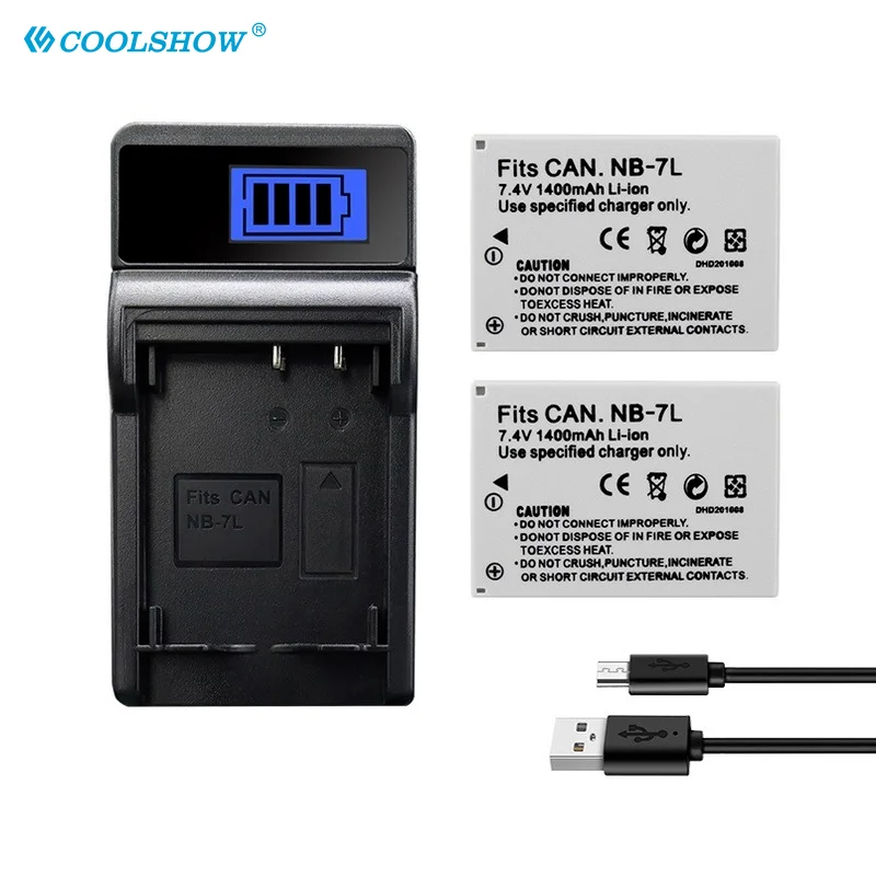 

NB-7L NB7L 7L Camera Battery Charger For Canon PowerShot SX30IS G10 G11 G12 1400mAh Batteria