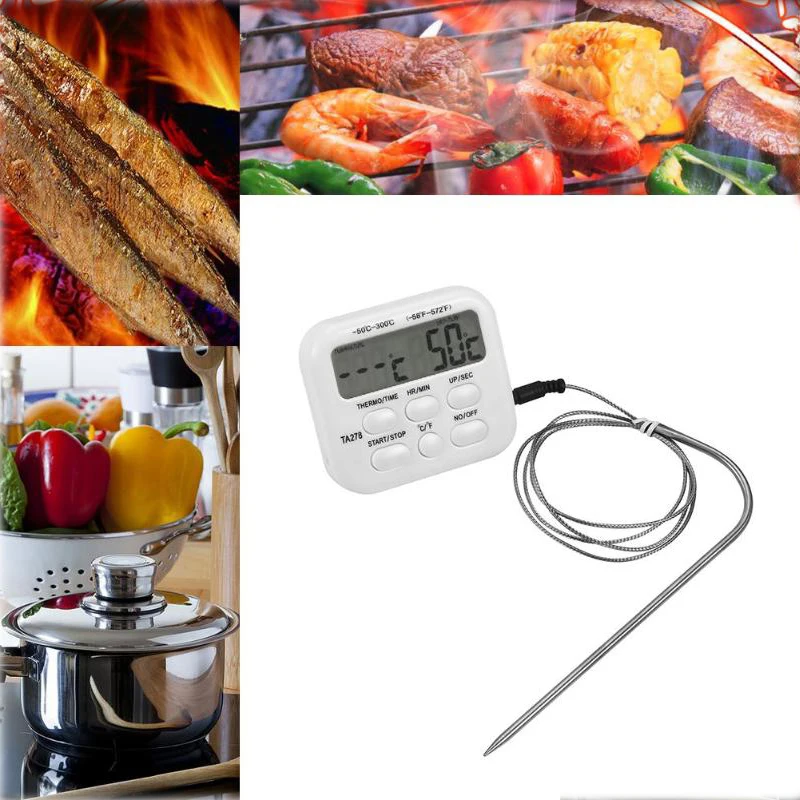 

Digital Electric Meat Cooking Water Food Thermometer Probe Oven BBQ Kitchen Tool