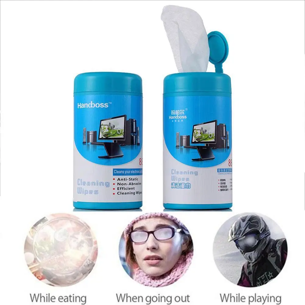 

88 шт. чистящих салфеток для экрана, салфетки для чистки ТВ, мобильного экрана, салфетки для чистки компьютера, телефона S7O6