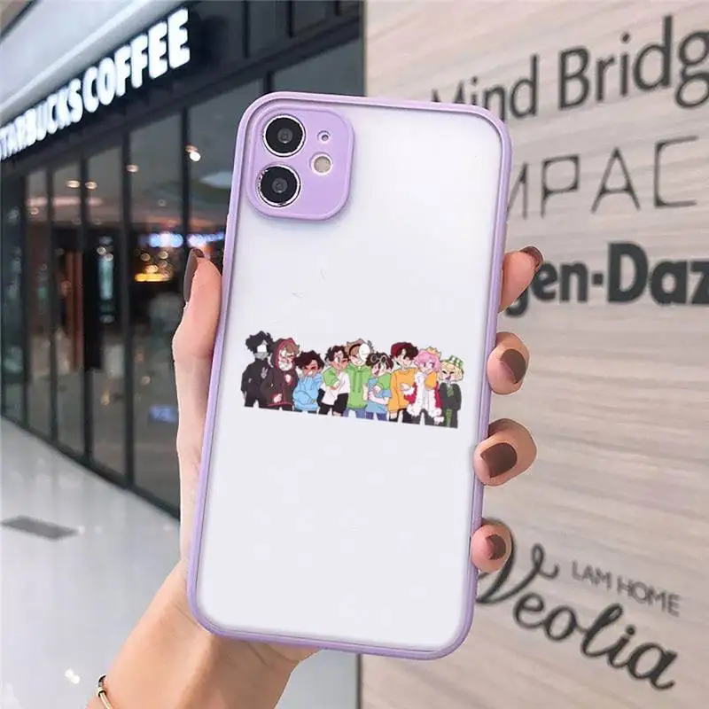 

Dream Smp tommy ranboo Phone Cases Matte Transparent for iPhone 7 8 11 12 s mini pro X XS XR MAX Plus cover funda shell