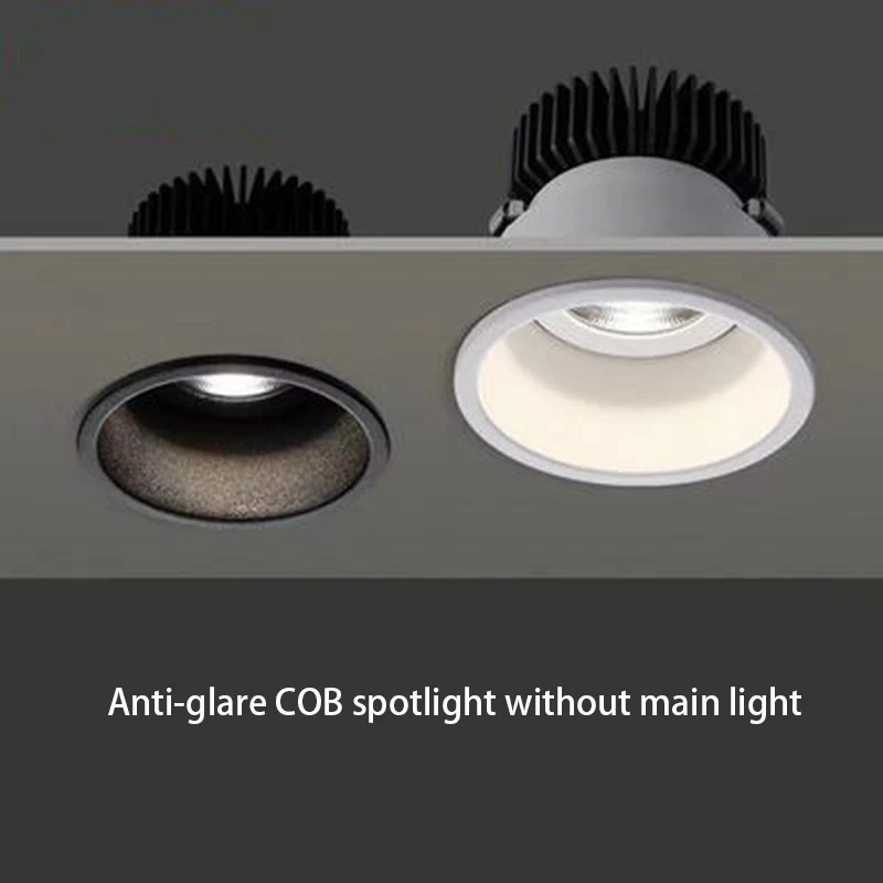 

LED Recessed Spotlight 5W/7W/10W/18W/20W/30W COB Deep Anti-glare Narrow Side No Main Light Home Background Wall Ceiling Light