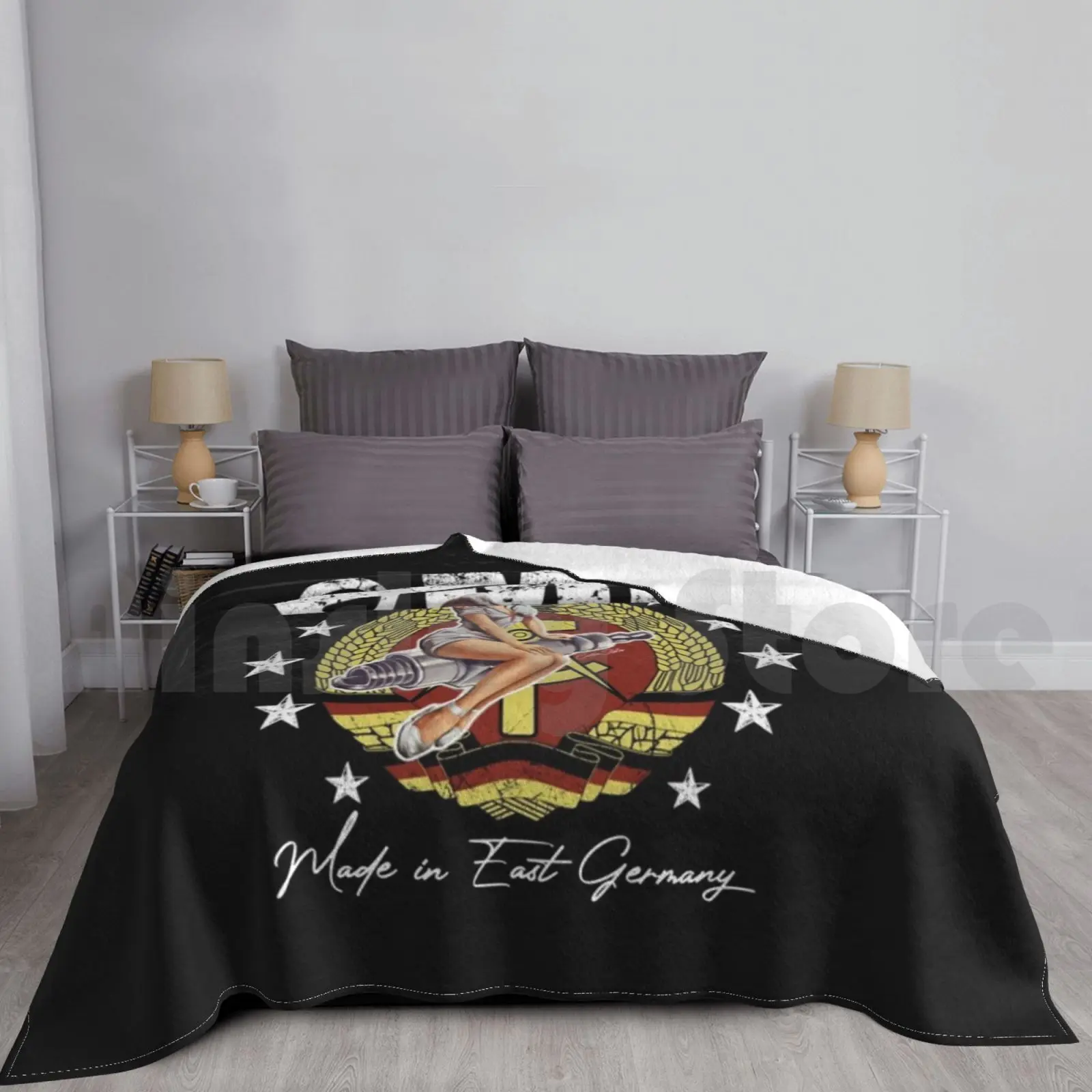 Mz-Motorcycle Logo Zschopau Ddr Vintage Logo Shirt Blanket For Sofa Bed Travel Antique Car Mz Zschopau Gdr Ts