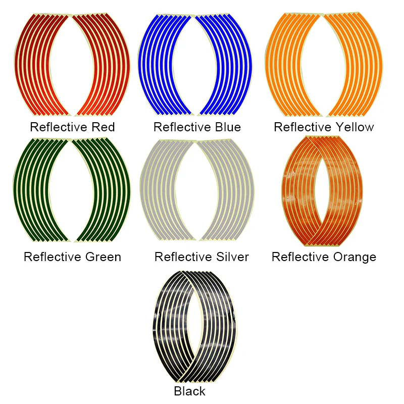 

Wheel Reflective Stickers Vehicle Decorations For Car And Motorcycle Wheel Stickers Reflective Car Warning Safety Stickers