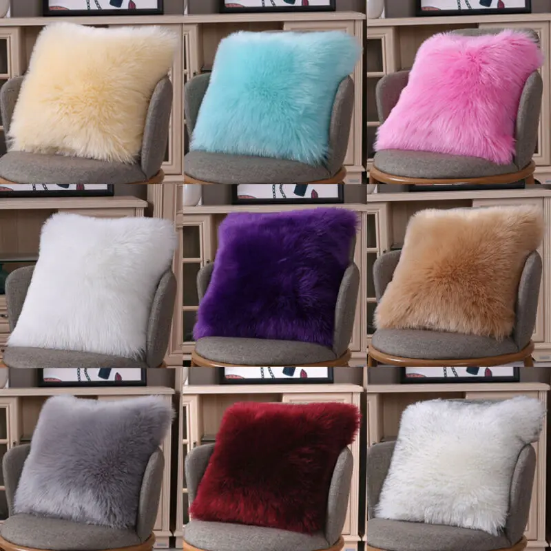 Искусственный мех пушистая плюшевая Мягкая Наволочка для дивана наволочка