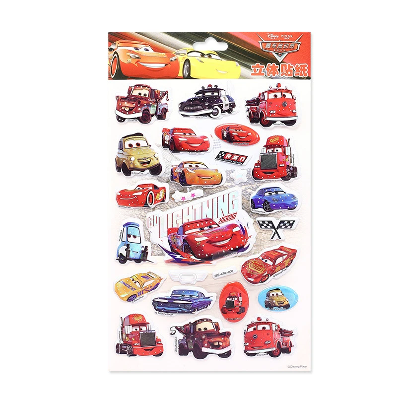 car Дисней наклейки с картинками принцесс для детей Детские игрушки DIY подарок Дисней Холодное сердце Анна Эльза София Pixar Микки Минни Белль наклейки - Цвет: car