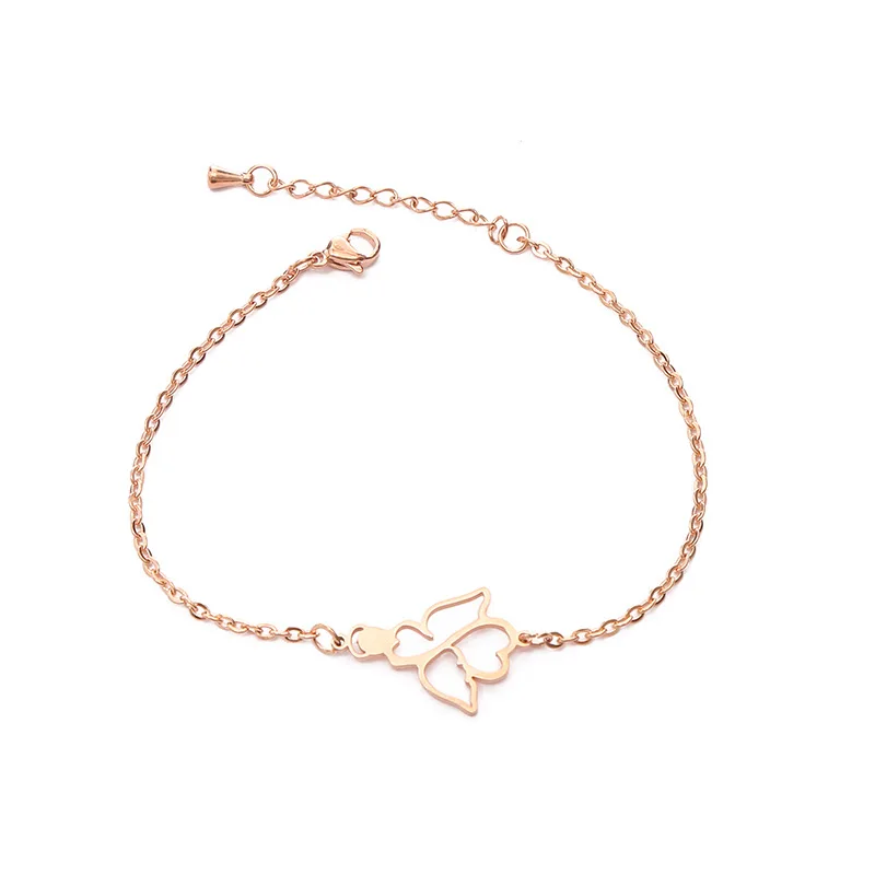 Женский браслет из нержавеющей стали золотого и серебряного цвета Нежный