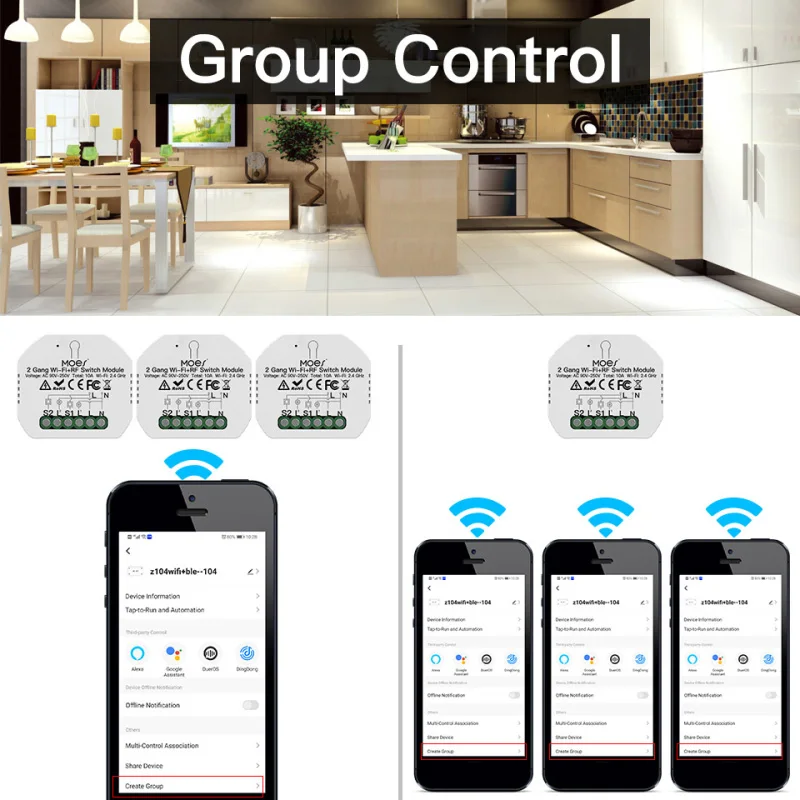 

Tuya Smart Life APP Wifi Smart Light Switch Automation Module Remote Control Support With Google Home For Alexa Smart Home