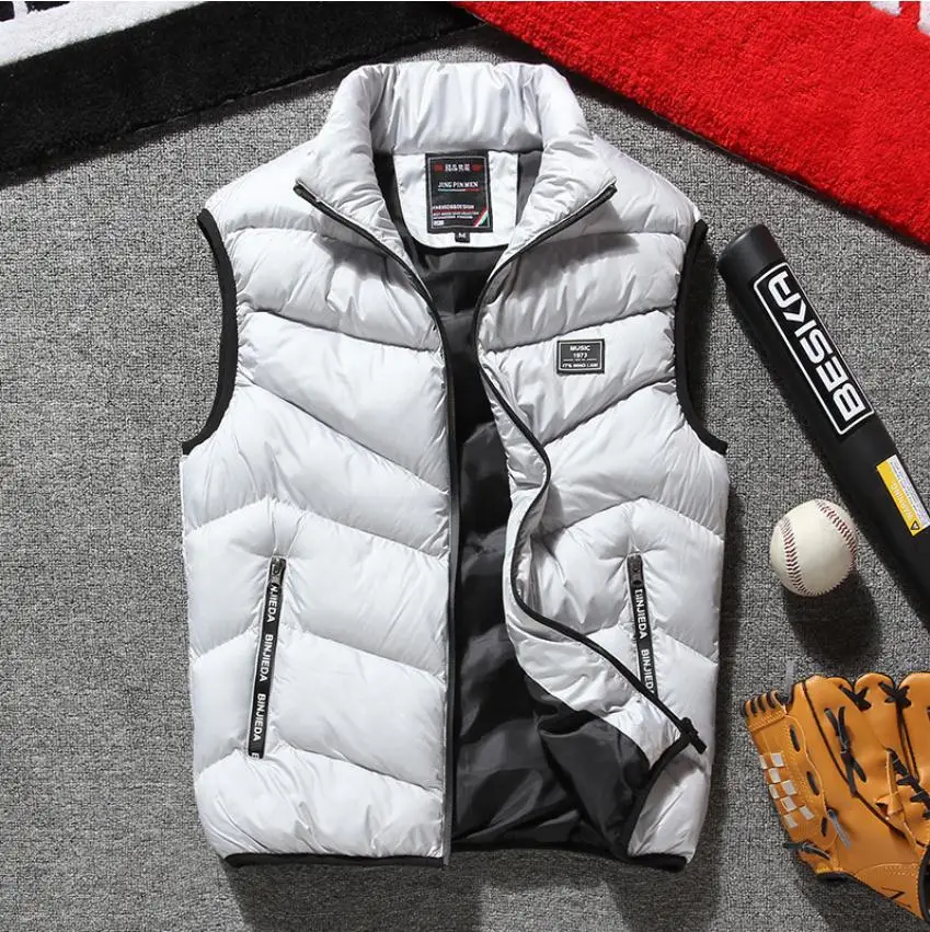 Newest Mens Winter Autumn Sleeveless Vest Coats Large Size Cotton Padded Male Casual Outdoor Waistcoats Thick Vests M-8XL 2020 | Мужская