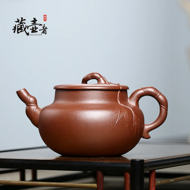 

of yixing are recommended by the manual undressed ore single teapot tea set high Buddha belly bamboo purple clay pot