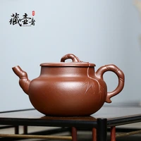 of yixing are recommended by the manual undressed ore single teapot tea set high buddha belly bamboo purple clay pot