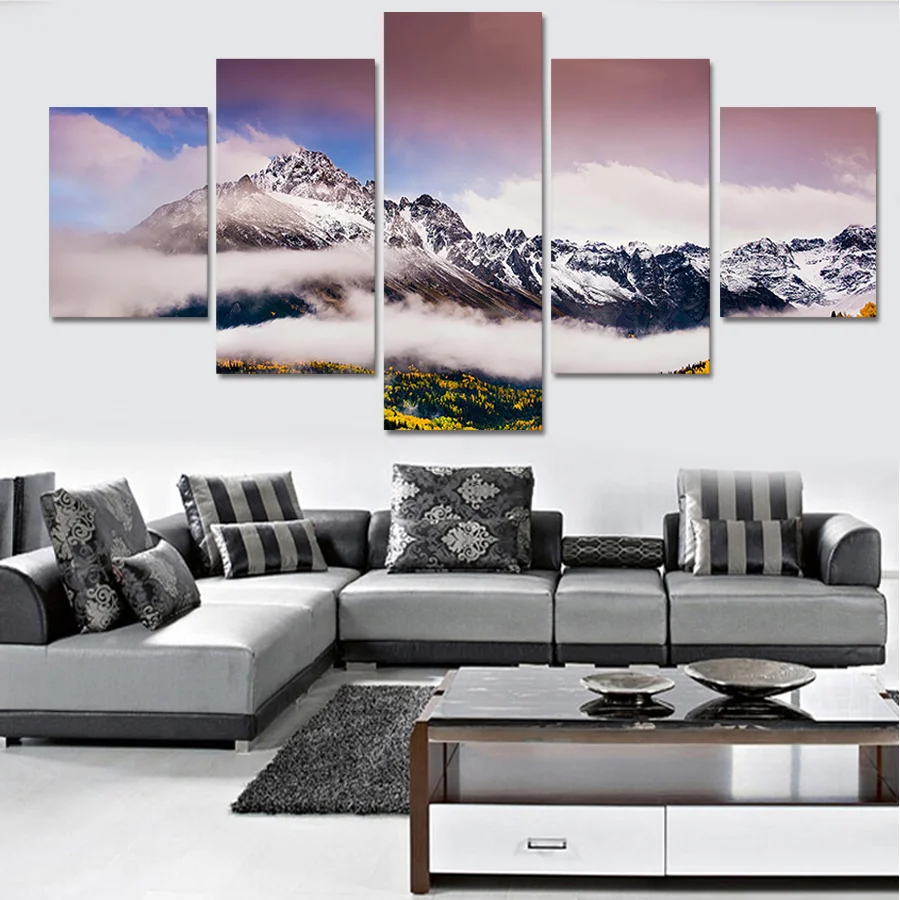 Wall Art Холст Картина 5 шт. большой холст печати фотографий для Гостиная подарок