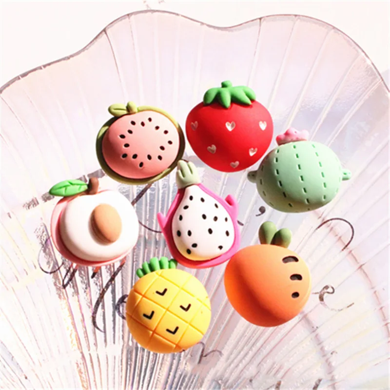 

10 шт. имитация смолы милые фрукты Flatback Смола Кабошон Поддельные персик клубника телефон украшение Ремесло Скрапбукинг аксессуары