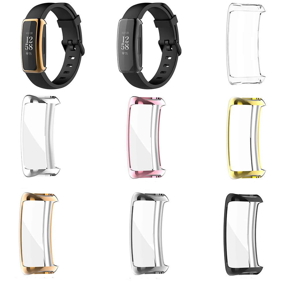 

PC Hard Shell Glass Screen Protector Smartband Case Frame For Fitbit inspire 2 Band Protective Bumper Cover inspire2 Accessories