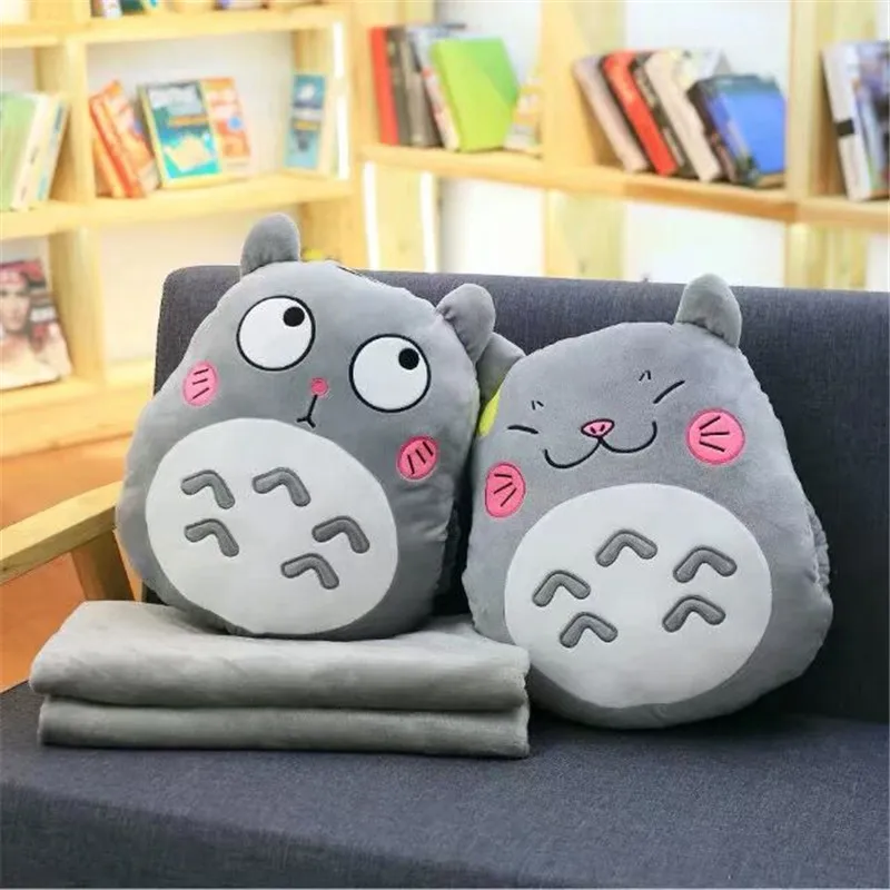 

Best selling My Neighbor Totoro plush toy plush animal doll pillow pillow hand warmer three-in-one cushion cushion decoration gi