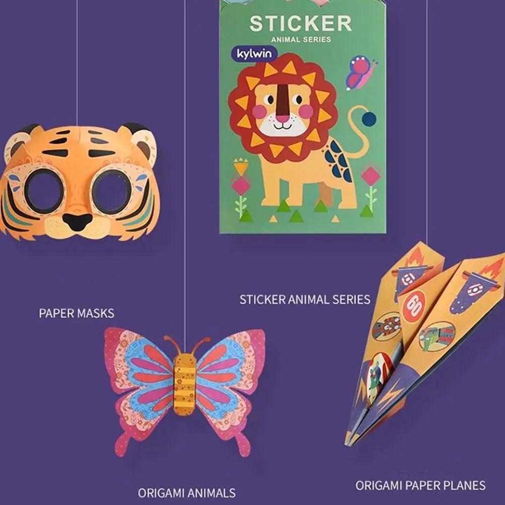 

3D DIY Child Toy Origami Cartoon Animal Book Toy Kids Education Baby Paper Toy Learning Early DIY Art Gifts B0O5