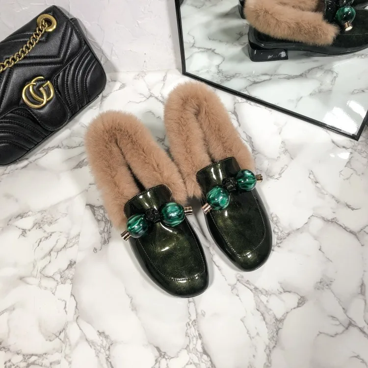 MLJUESE/женские туфли лодочки Модель 2020 года Зимние вечерние из лакированной кожи на