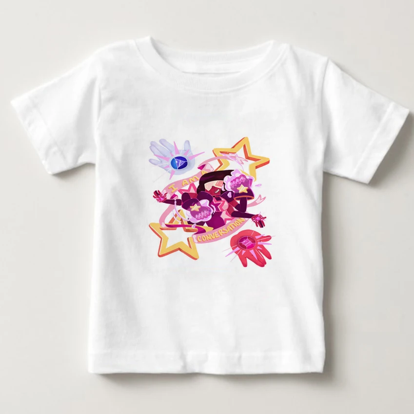 

Steven Universe T Shirt kids summer t-shirt boy White Short Sleeve tee shirt Camiseta girl tops 2020 kid t shirts 2-15Y NN