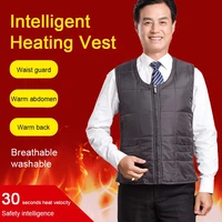 men autumn winter usb charging heating vest smart electric heating vest warm vest 5 zone heating coat washable thermal