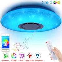60w wifi rgb led ceiling lights home lighting wireless bluetooth compatible music light bedroom lamp dimmable smart ceiling lamp