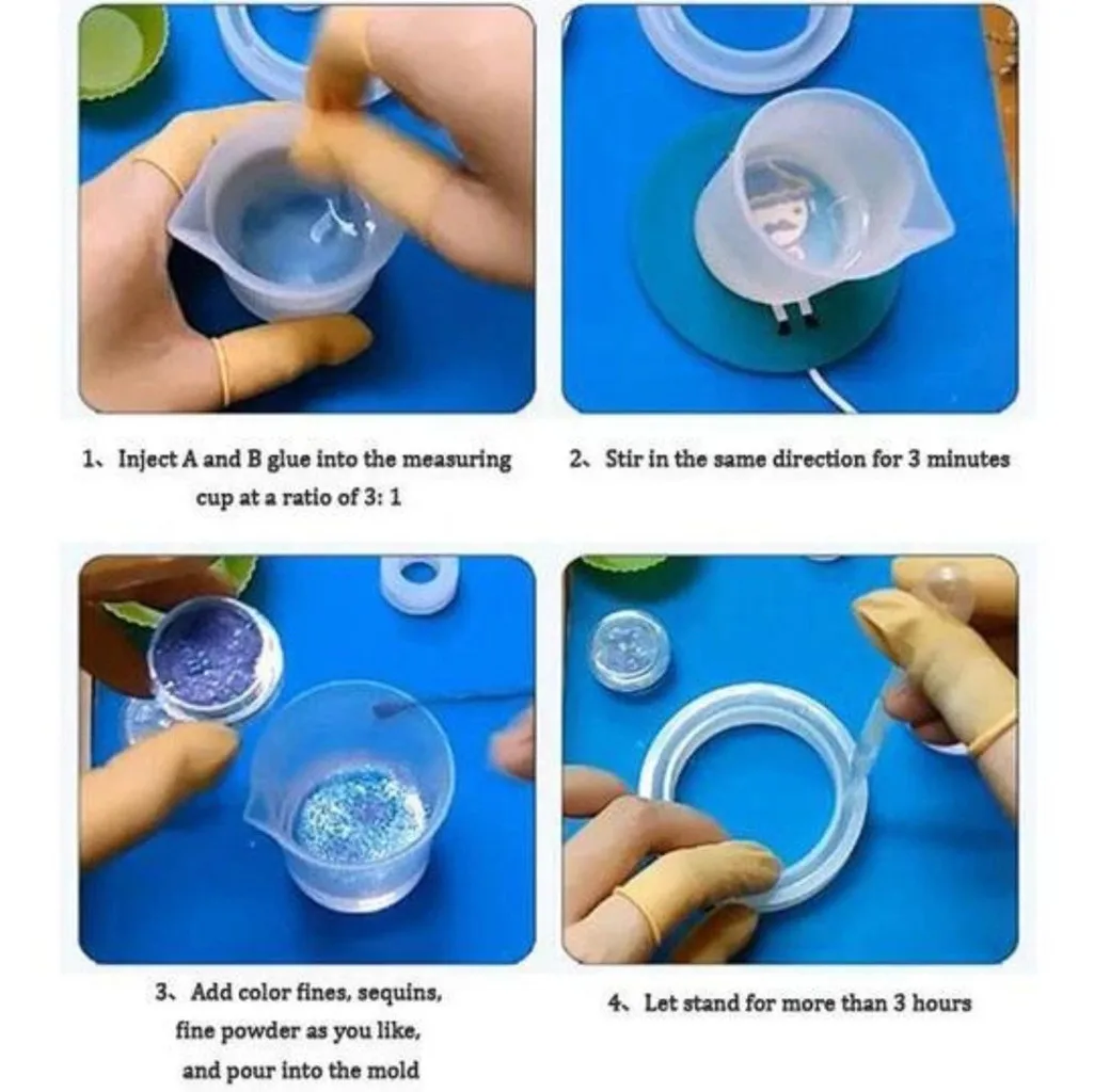 Diy Кристалл эпоксидный клей комплект браслет кулон ювелирные изделия