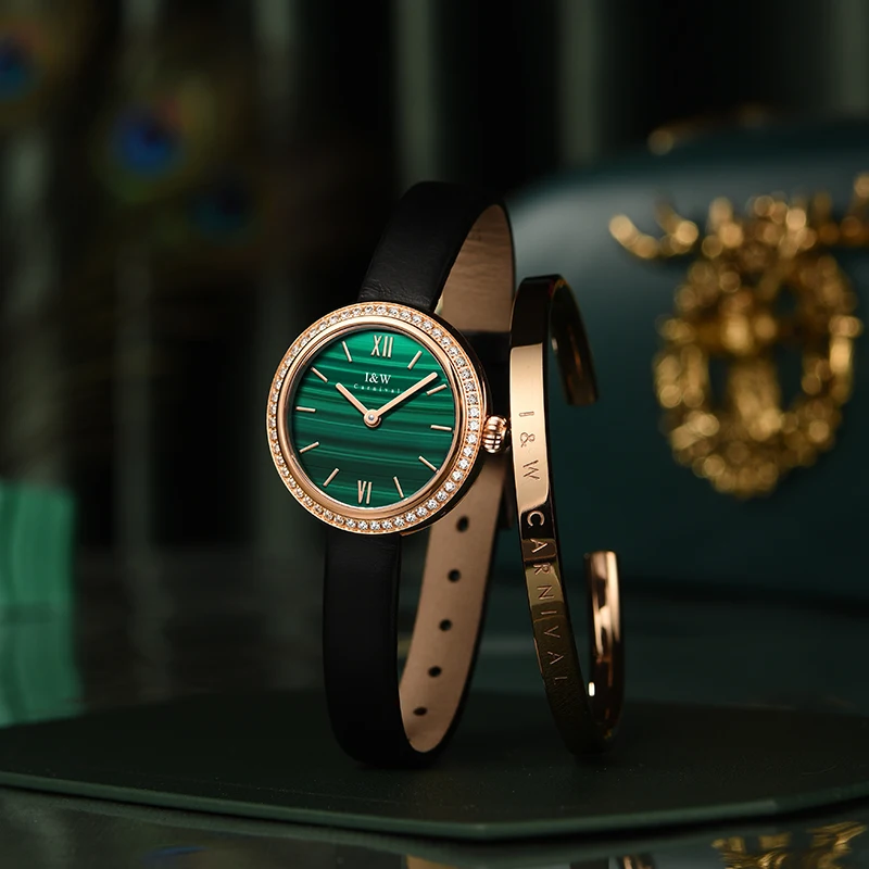 

Fashion Dress Watch For Women I&W New Women Watches Top Brand Luxury 2020 Designer Switzerland Quartz Movement Rhinestone Bezel