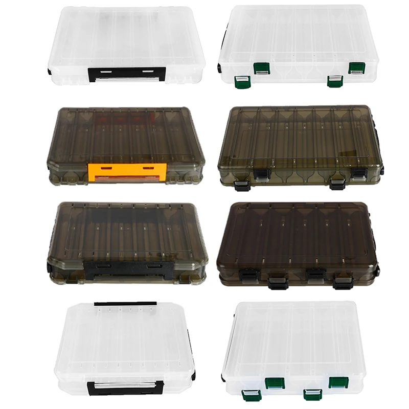 

High Strength Fishing Box for Baits Double Sided Plastic Lure Boxes Fly Fishing Tackle Storage Box Supplies Accessories