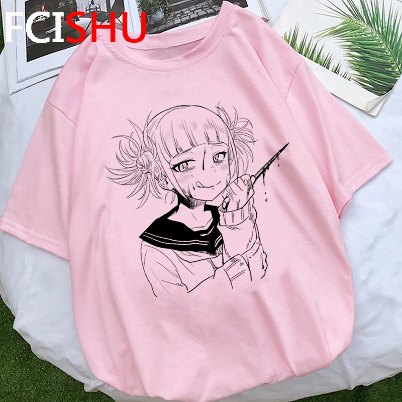 Футболка Hentai Graphic Himiko Toga Мужская летняя футболка с рисунком вайфу топ надписью