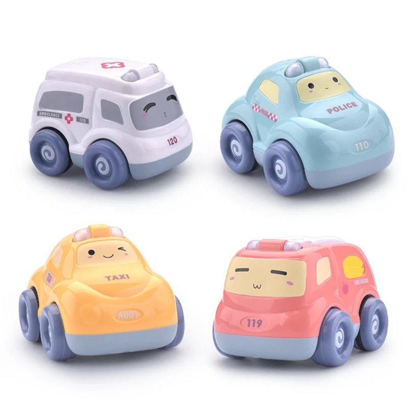 

Inertia Learning and Educational Car 1 Set Powerful Pull Back Car, Police Car/ Taxi / Ambulance / Fire