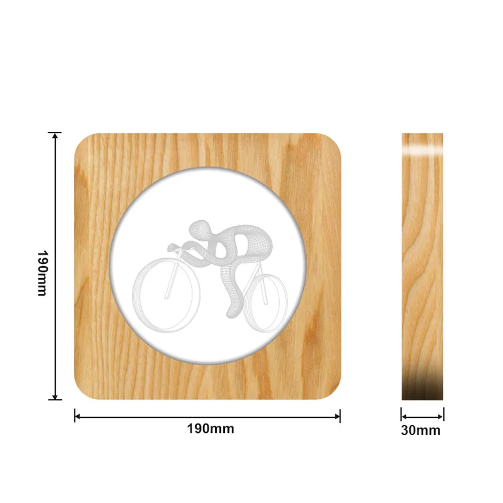 Светодиодная трехмерная Ночная лампа для езды на велосипеде Настольный