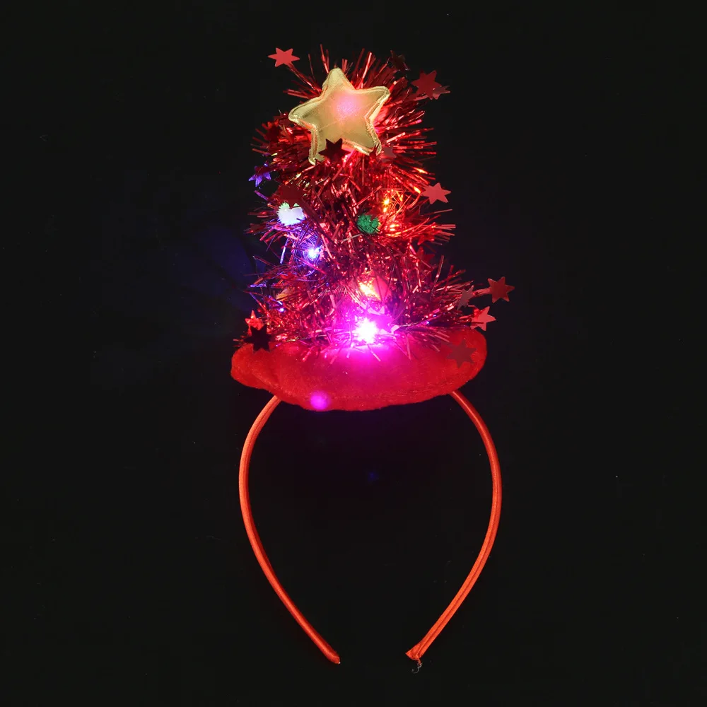 Повязка на голову со светодиодной подсветкой для рождественской елки | Дом и сад